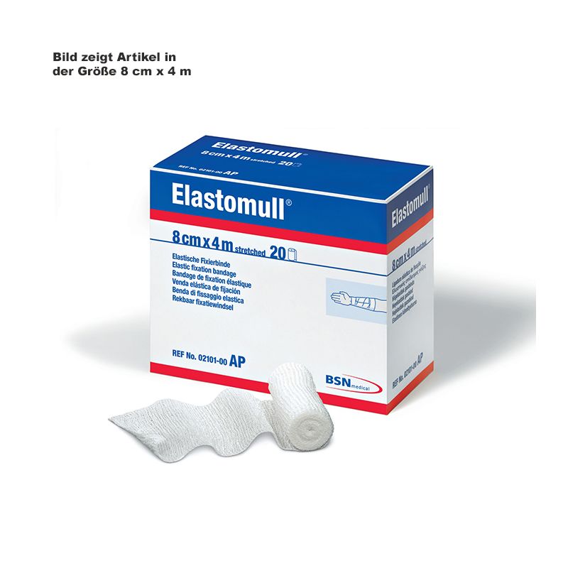 Elastomull Fixierbinde 4 m x 8 cm, weiß