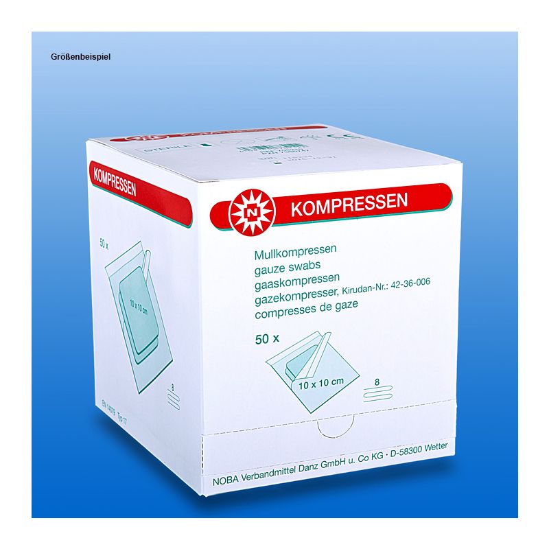 Mullkompressen 8-fach, 7,5 x 7,5 cm,