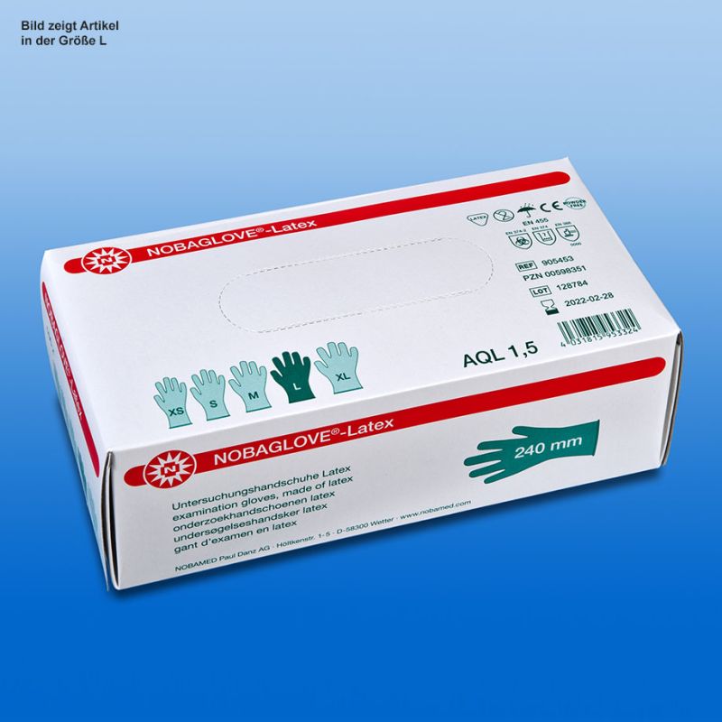 NOBAGLOVE U.-Handschuhe, Latex unsteril,