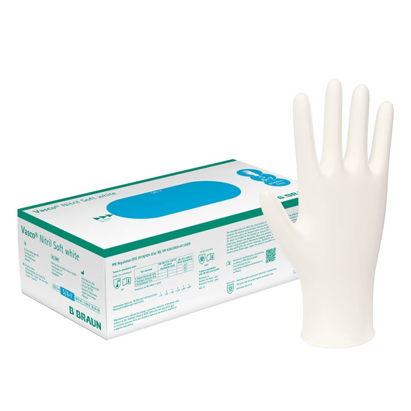 Vasco Nitril Soft white U.-Handschuhe,