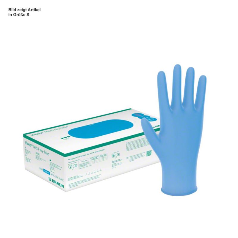 Vasco Nitril sky-blue U.-Handschuhe, PF,
