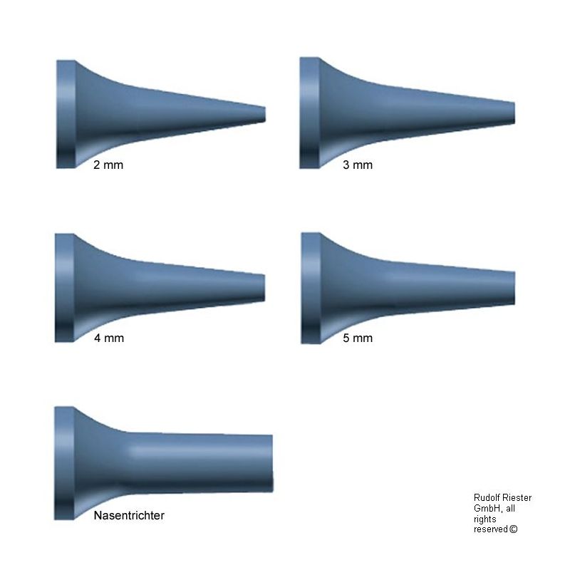 Einmal-Ohrtrichter, Ø 3 mm, schwarz