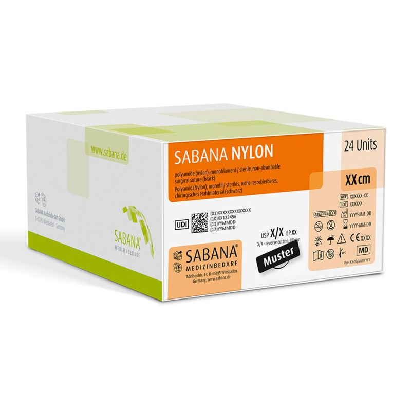 SABANA NYLON 3-0=2 schwarz monofil