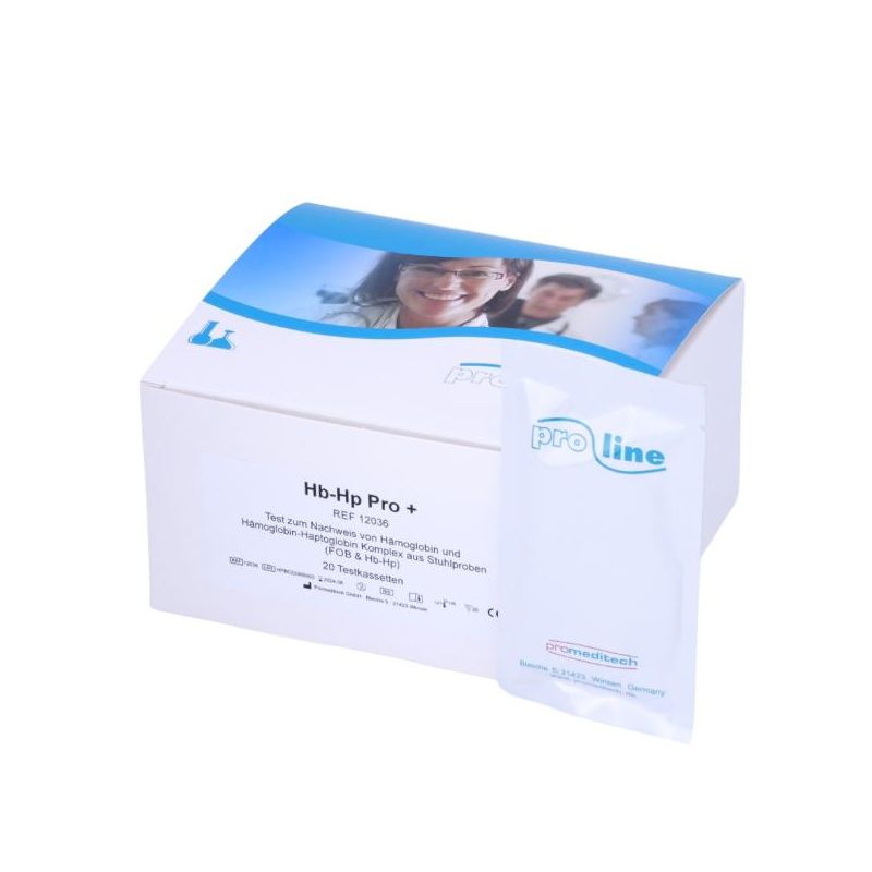 HB-HP PRO + | PROLINE | Nachweis von Hämoglobin und Hämoglobin-Haptoglobin | 20 Testkassetten