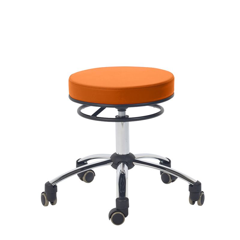 Rollhocker mit Ringauslöser | orange