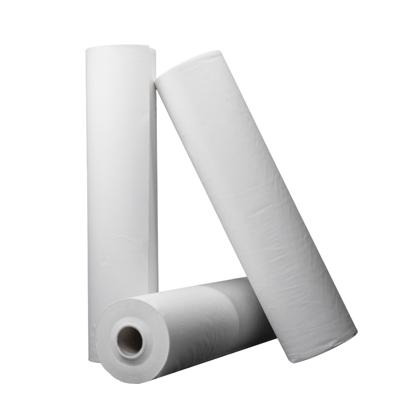 Ärztekrepp / Liegenabdeckrollen | 50 cm x 50 m | 2-lagig | weiß | perforiert auf 38 cm | 9 Rollen einzeln verpackt