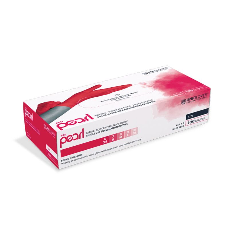 Red Pearl Nitril U.-Handschuhe Gr. XL