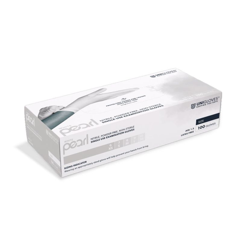 White Pearl Nitril U.-Handschuhe Gr. S