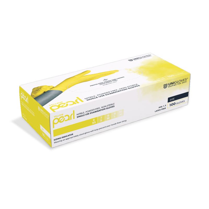 Yellow Pearl Nitril U.-Handschuhe Gr. S