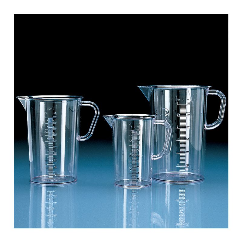 Messbecher, SAN, erhabene Skala, 2000 ml