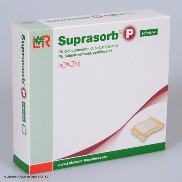 Suprasorb P PU-Schaumverbände, steril, selbstklebend, 7,5 x 7,5 cm (10 Stck.)