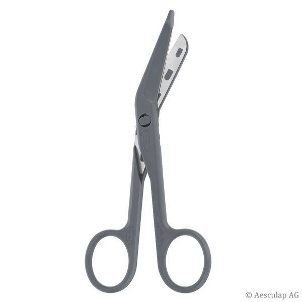 SUSI Verband- und Kleiderscheren, 14,5 cm, zum Einmalgebrauch (20 Stck.) seitwärts gewinkelt, 1 Blatt mit Knopf