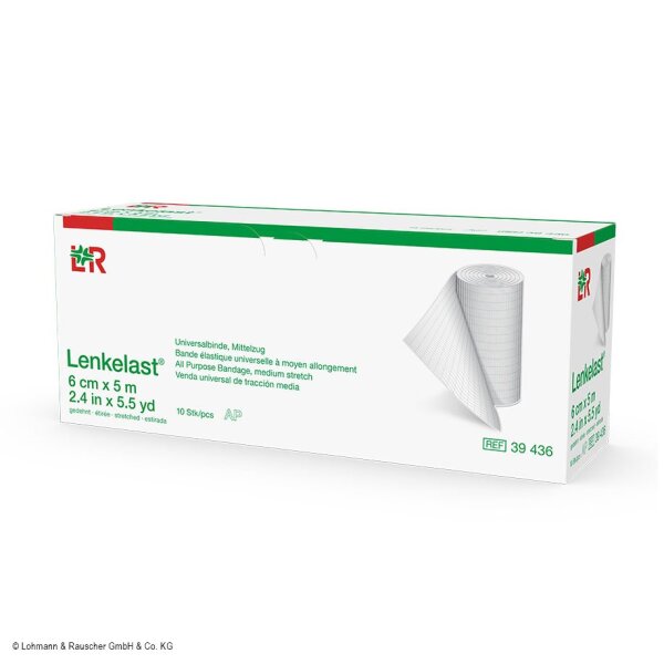 Lohmann Lenkelast | weiß | Universalbinden | 6cm x 5m | lose | 10 Stück