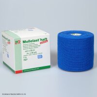 Lohmann Mollelast haft blau Fixierbinden, latexfrei, 8cm...