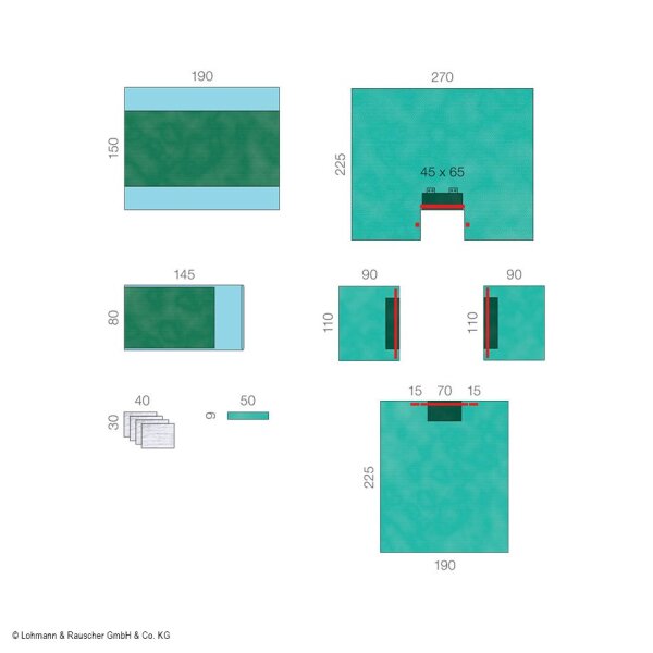 Raucodrape PRO Universal-Set I Super steril, 2-lagig Plus (10 Sets)