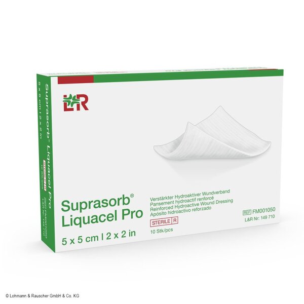Suprasorb Liquacel Pro Kompresse steril, 5 x 5 cm (10 Stck.)