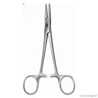 Hegar Nadelhalter gerade, mit Rinne, 17,5 cm