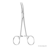 KELLY Arterienklemme, gebogen, 14 cm, fein, gerieft