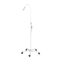 LED-Untersuchungsleuchte auf Rollstativ, weiß-blau