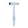 Reflexhammer nach Buck, klein, 18 cm, Aluminium, weiß-blau