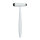 Reflexhammer nach Troemner, groß, 23 cm, Aluminium und Messing, weiß