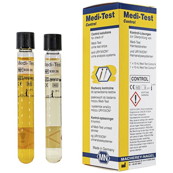 Medi-Test Control Kontrollurin P / N Lösung | 1x15ml P | 1x15ml N