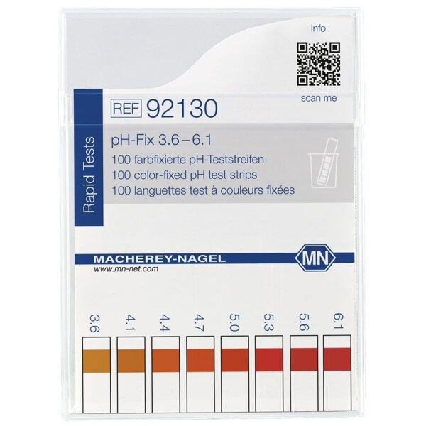 Indikatorstäbchen | Macherey | pH-Fix pH 3,6 - 6,1 | 100 Stück