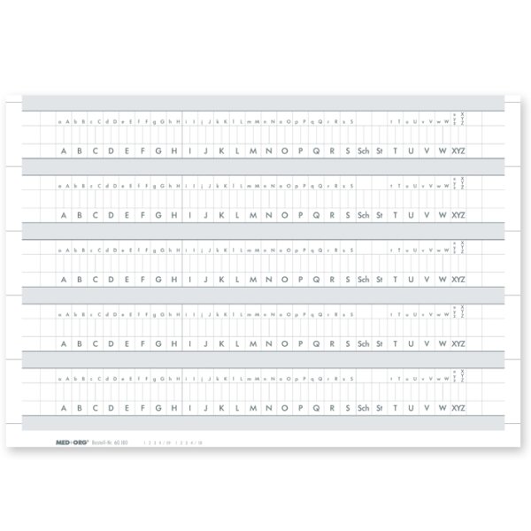 Alphabetleistenaufkleber für Karteitaschen DIN A5 (100 Stck.) Standard-Klebeetikett