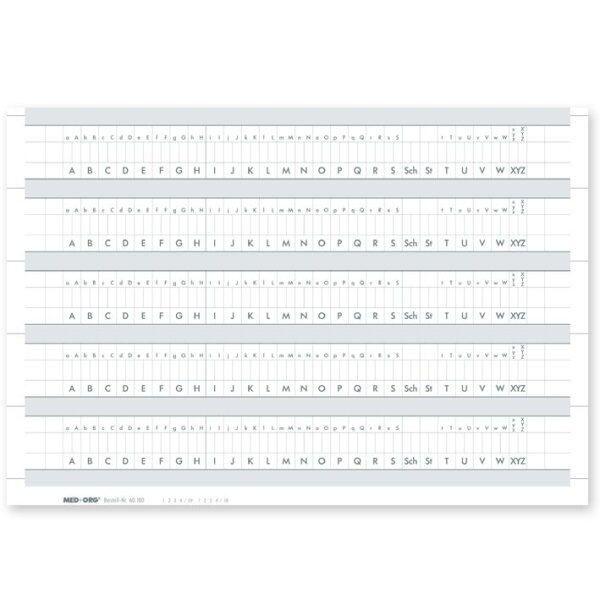 Alphabetleistenaufkleber für Karteitaschen DIN A5 (100 Stck.)