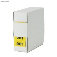 Archiv-Nummern, doppelt 0001 - 1000, gelb