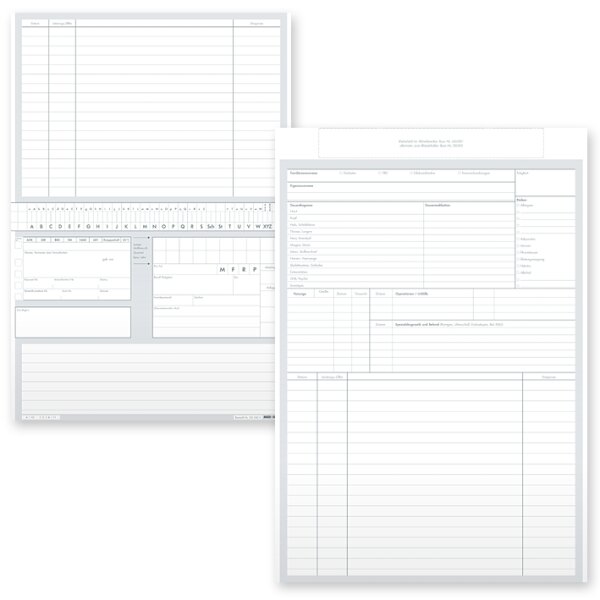 Karteikarten ALPHAsafe DIN A5 quer Typ Facharzt/Allgemeinmedizin (500Stck.)