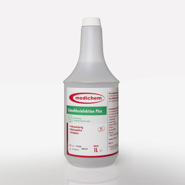medichem Schnelldesinfektion Plus 1 Ltr. (ohne Sprühkopf) * nur für den professionellen Gebrauch *