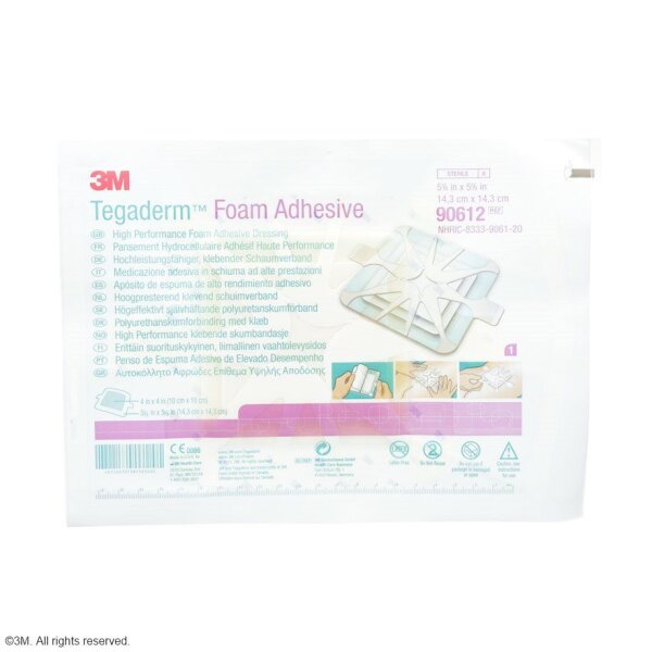 3M Tegaderm Foam Adhesive Schaumverband quadratisch, 14,3 x 14,3 cm (10 Stck.)