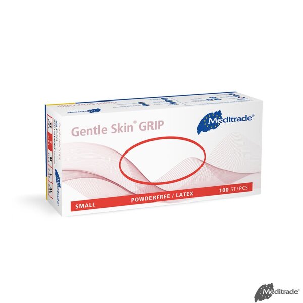 Gentle Skin grip U.-Handschuhe Latex, PF, Gr. S, unsteril (100 Stck.)
