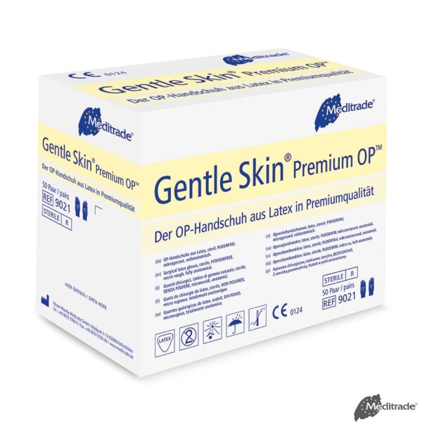 Gentle Skin Premium OP-Handschuhe Latex, PF, steril, Gr. 5,5 (50 Paar)
