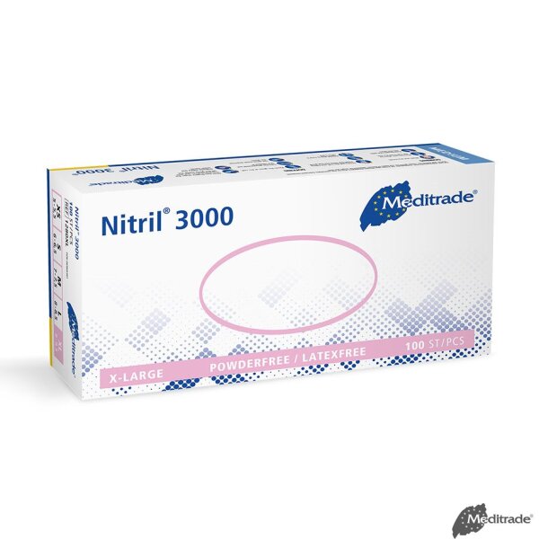 Nitril 3000 U.-Handschuhe, PF, latexfrei, unsteril, Gr. XL (100 Stck.)