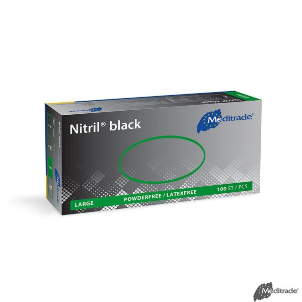 Nitril black U.-Handschuhe, PF, latexfrei, unsteril, Gr. L (100 Stck.)
