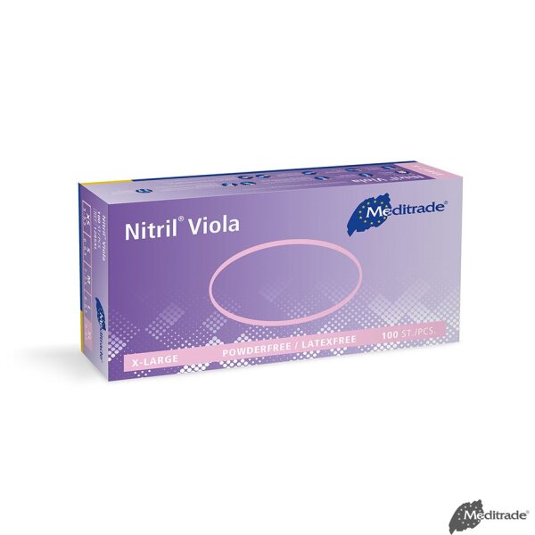 Nitril Viola U.-Handschuhe PF, latexfrei unsteril, Gr. XL (100 Stck.)