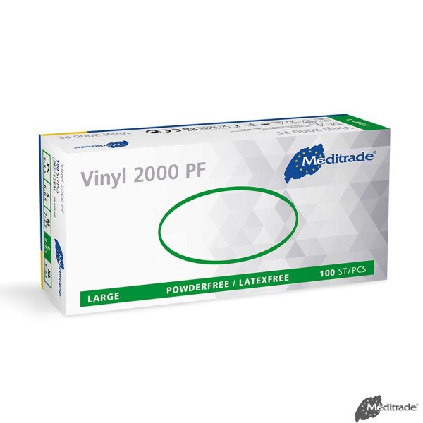 Vinyl 2000 U.-Handschuhe Vinyl, PF, unsteril, Gr. L (100 Stck.)