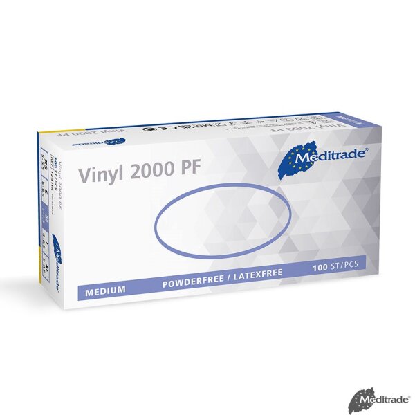 Vinyl 2000 U.-Handschuhe Vinyl, PF, unsteril, Gr. M (100 Stck.)