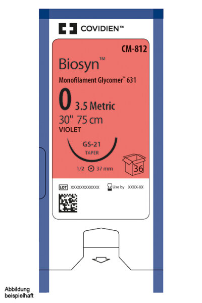 Biosyn CV-23 4/0=1,5 violett Nahtmaterial Fadenlänge 75 cm (36 Stck.)