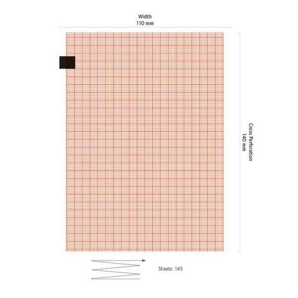 Fukuda Denshi EKG-Papier OP 22 TE/SE 601, 110 x 140 mm (145 Bl.)