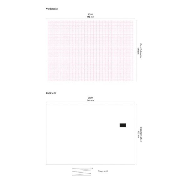 Siemens EKG-Papier Sicard 460, 148 mm x 100 mm (400 Bl.)