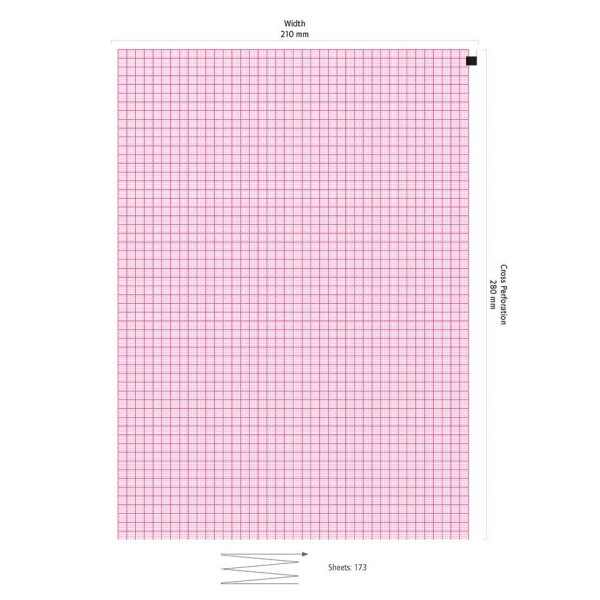 Schiller EKG-Papier Cardiovit AT-2/ AT-170, CS-200, 210 x 280 mm (180 Bl.)
