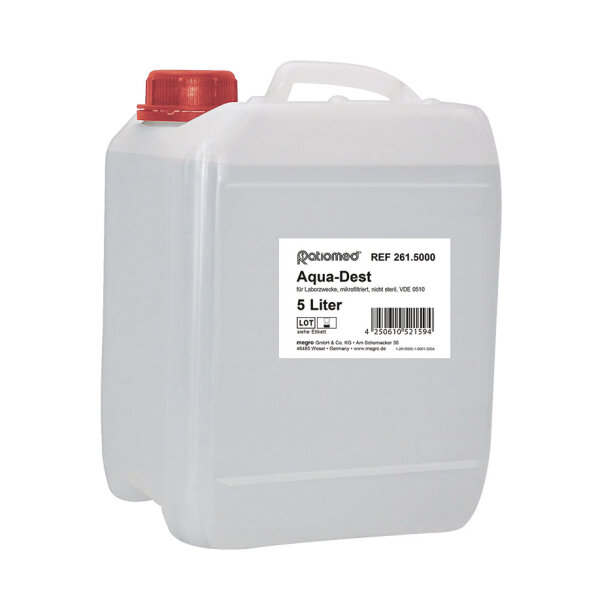 Aqua-Dest 5 Ltr. ratiomed Laborwasser