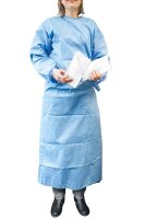 Einmal-OP-Kittel blau Gr. XL, steril, inkl. 2...