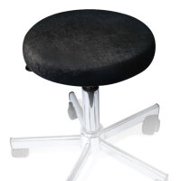 Hockerbezug Frottee schwarz für Hocker 40 bis 45 cm...