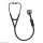 Littmann Elektronisches Stethoskop Modell CORE, hochglanzpoliertes Bruststück, Schlauch, Schlauchanschluss  und Ohrbügel in schwarz