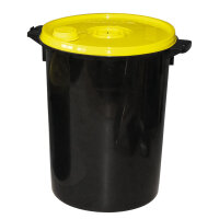 Kanülenabwurfbehälter schwarz 21,0 Ltr., gelber...