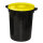 Kanülenabwurfbehälter schwarz 21,0 Ltr., gelber Deckel